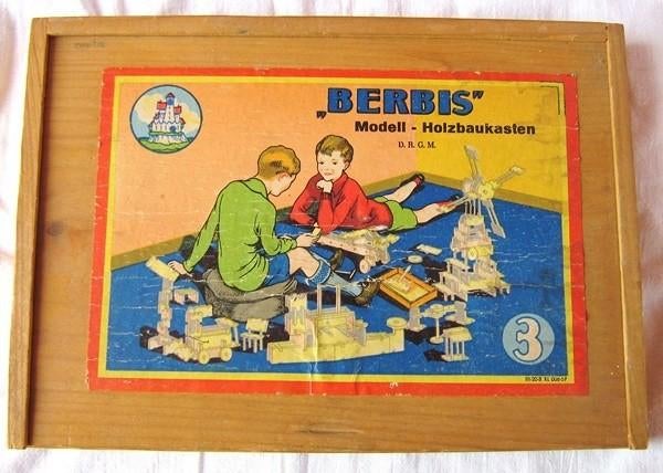 Vintage BERBIS Modell-Holzbaukasten Nr. 3 – jaren'30 – DRGM, Ophalen