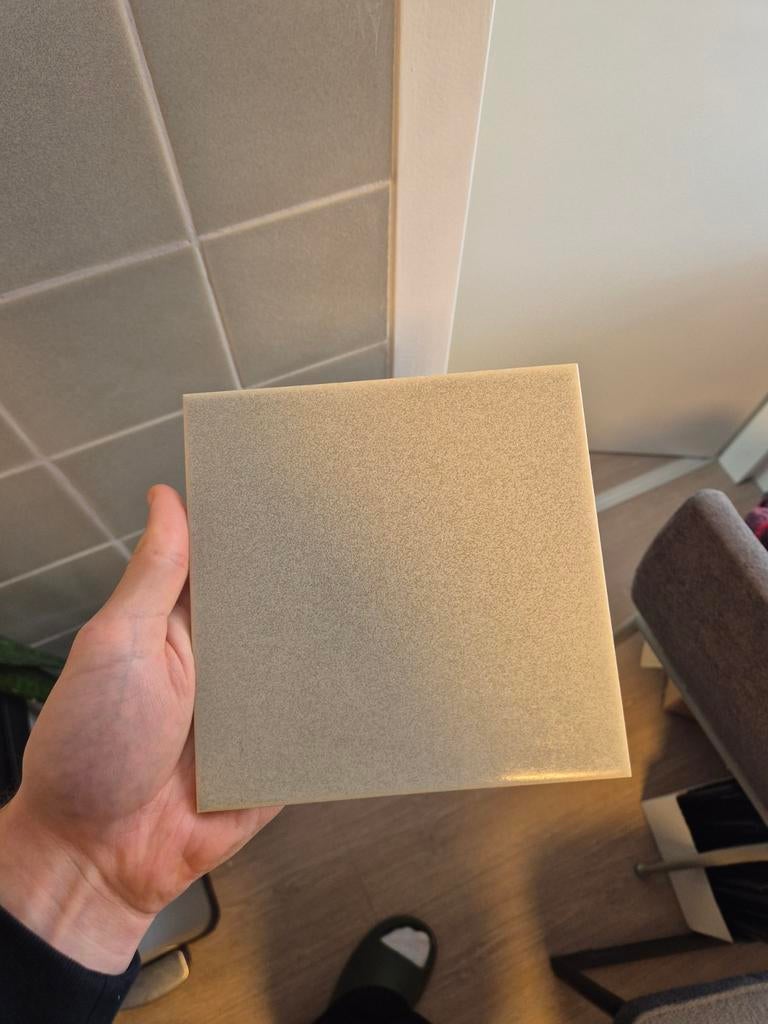 Nieuwe Mosa lichtgrijze tegels 15x15cm (1,2m²), Doe-het-zelf en Verbouw, Tegels, Ophalen, Nieuw, Minder dan 20 cm, Minder dan 20 cm
