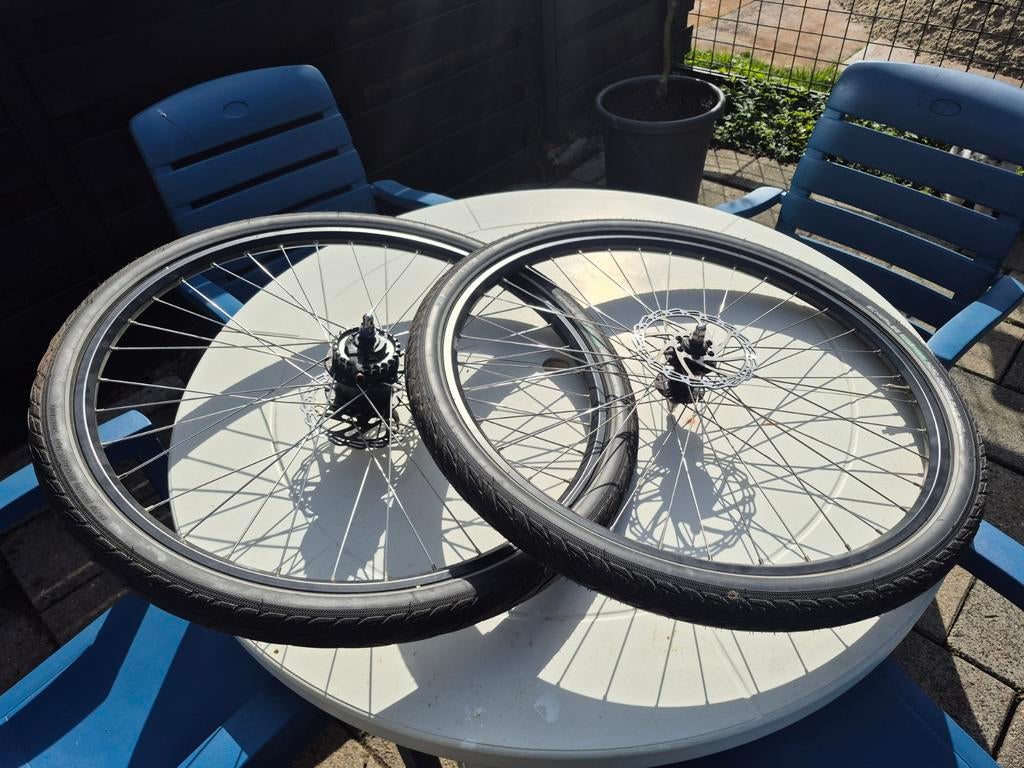 Set e bike wielen 28 inch 7 v, Ophalen of Verzenden