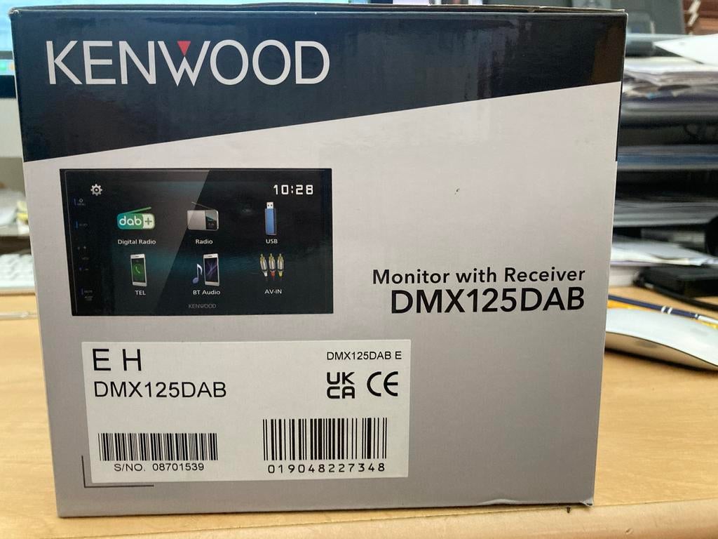 Kenwood DMX125DAB Dubbel DIN Autoradio - Nieuw in doos, Auto diversen, Ophalen of Verzenden, Nieuw