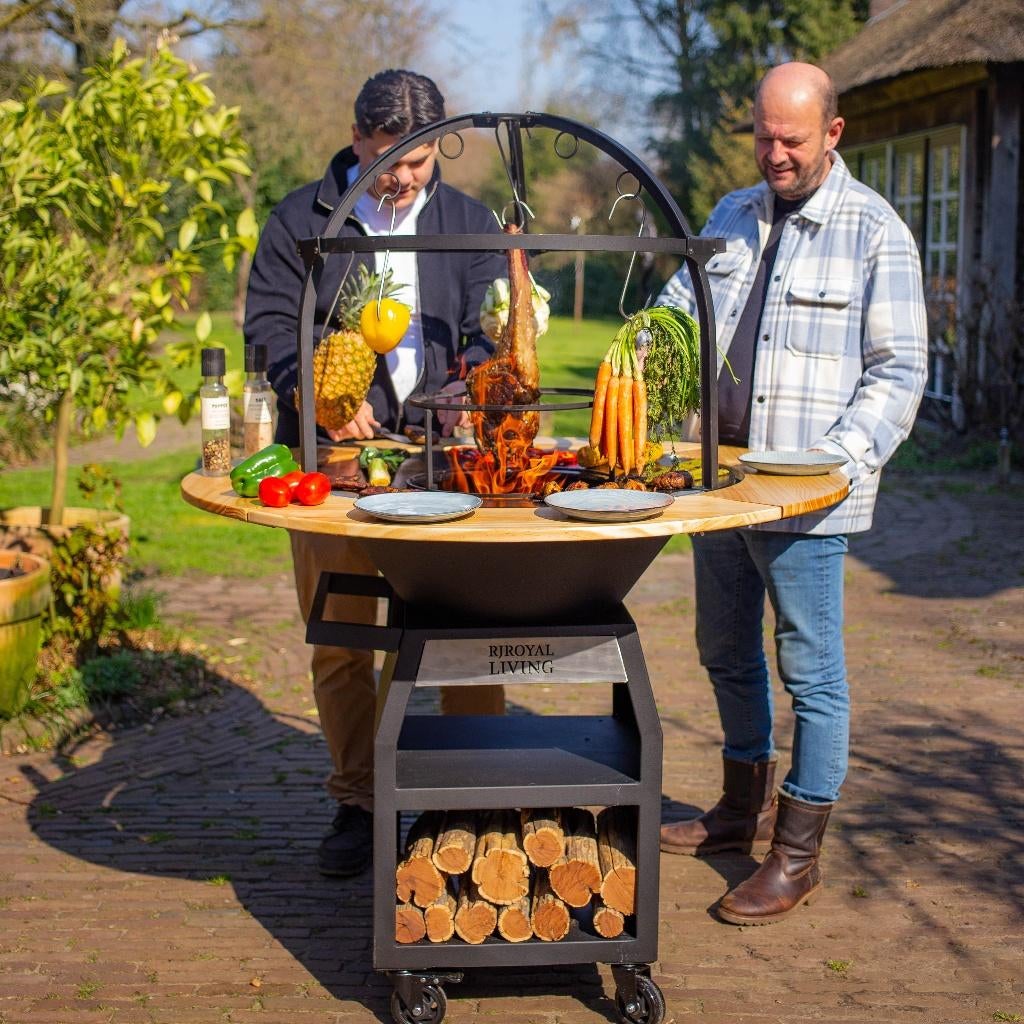 Plancha BBQ grill Maestro Smokeless XXL 80 Blackline Primeur, Ophalen of Verzenden, Nieuw, RJRoyal Living, Met accessoires