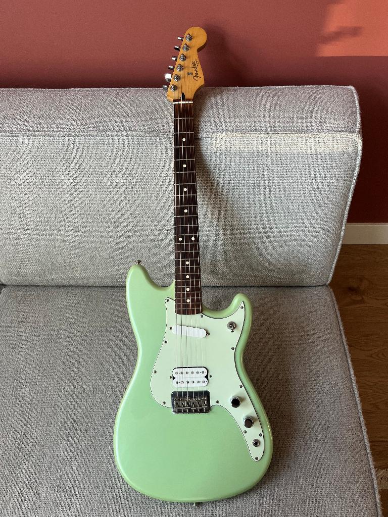 fender duo sonic HS surf green, Ophalen, Zo goed als nieuw, Solid body, Fender