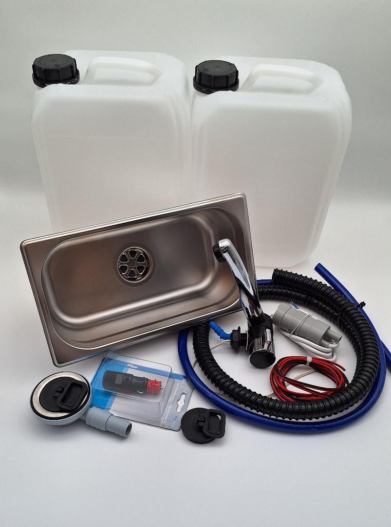 Water Wasbak set voor Camper keukenblokje keukenblok keuken, -, Verzenden, -, Nieuw