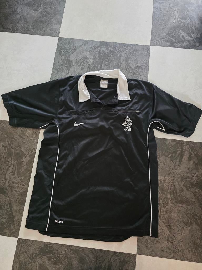 KNVB Scheidsrechter Shirt Zwart Maat M Korte Mouwen Nike, Ophalen of Verzenden
