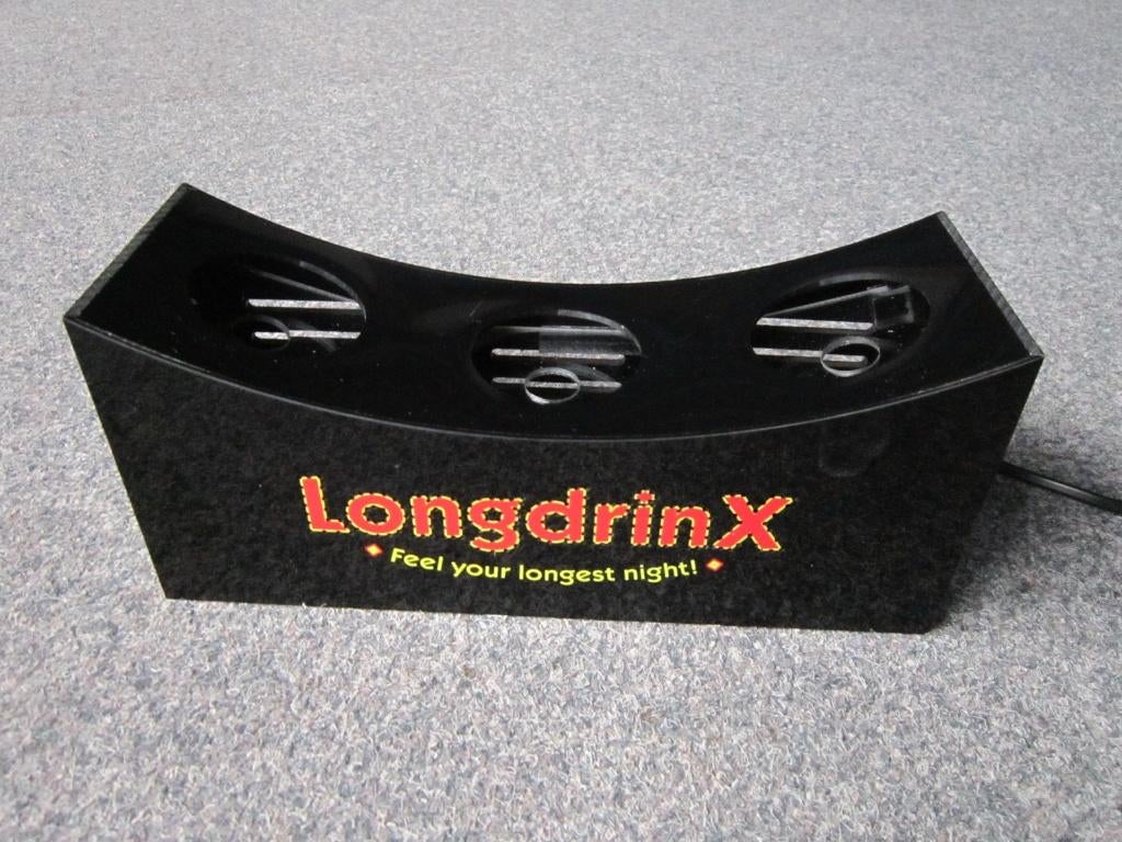 VERLICHTE FLES DISPLAY LONG DRINX, Ophalen, Zo goed als nieuw, Lichtbak of (neon) lamp