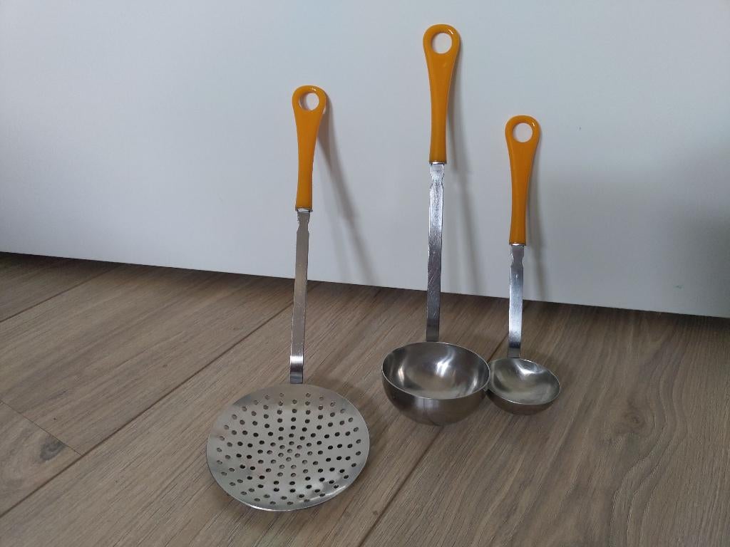 Sola Elite kookgerei set/ keukenset/ retro, 3-delig, Ophalen of Verzenden, Metaal, Overige merken, Oranje