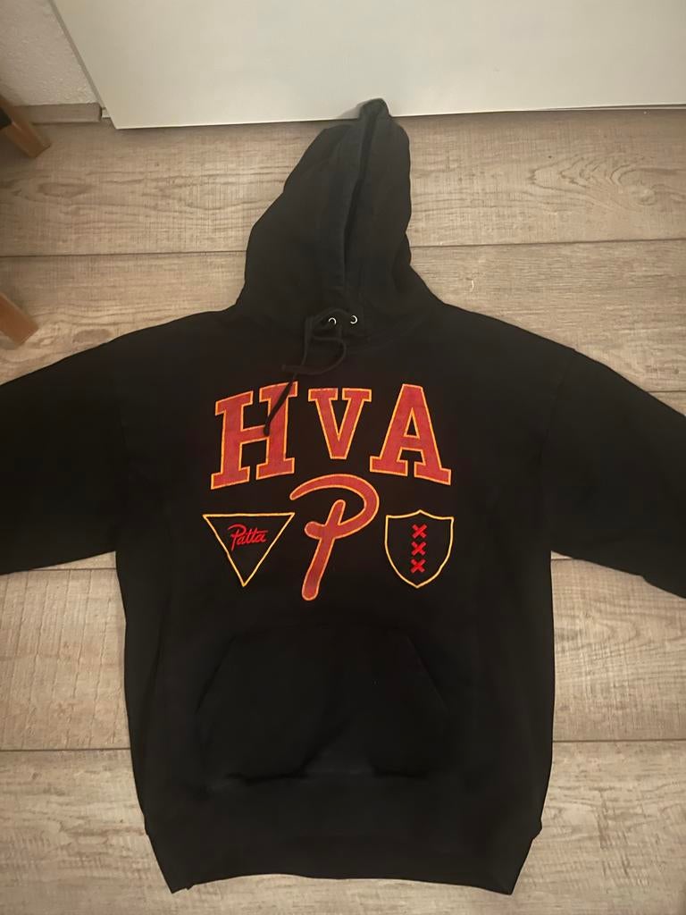 HVA x Patta Collab Hoodie, Ophalen of Verzenden, Zo goed als nieuw, Maat 36 (S), Zwart