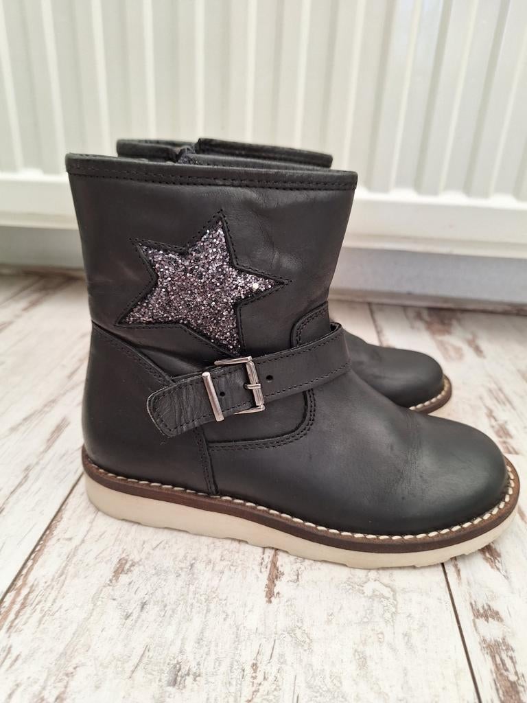 Pinocchio Leuke zwart leren enkellaarzen / boots, mt 32, Pinocchio, Gebruikt, Meisje, Ophalen of Verzenden