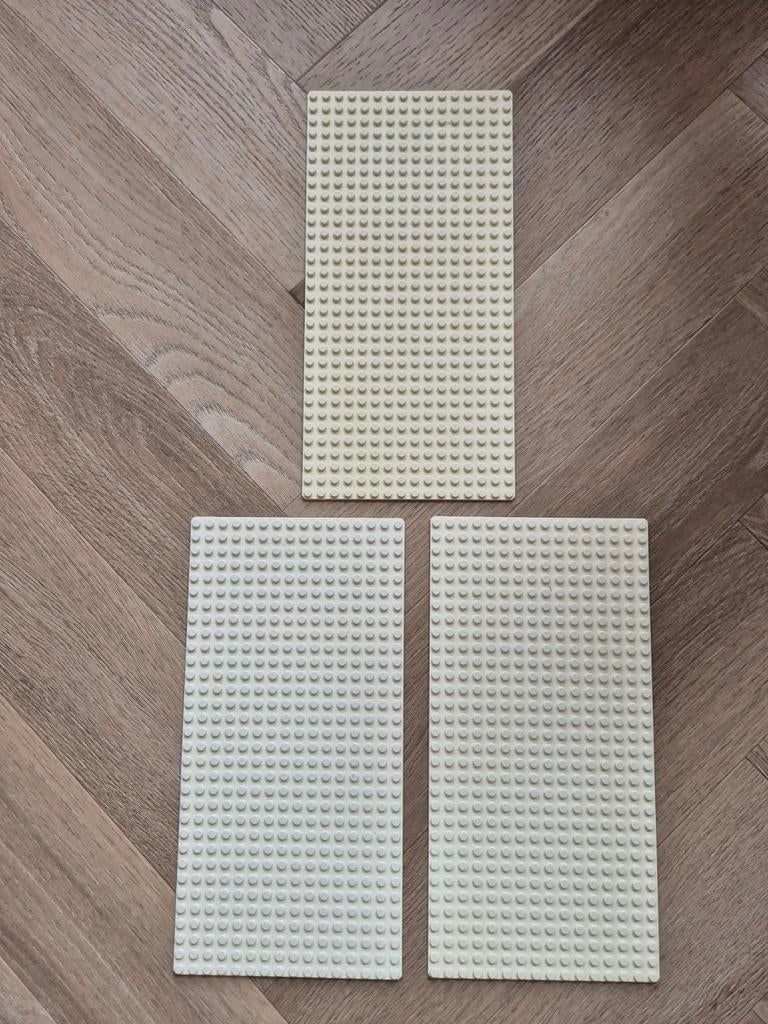 3 witte lego bouwplaten grondplaten baseplates 16x32, Ophalen of Verzenden, Gebruikt, Complete set, Lego