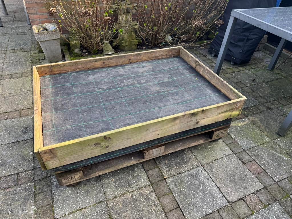 Zandbak 120x80, Kinderen en Baby's, Speelgoed | Buiten | Zandbakken, Ophalen, Gebruikt