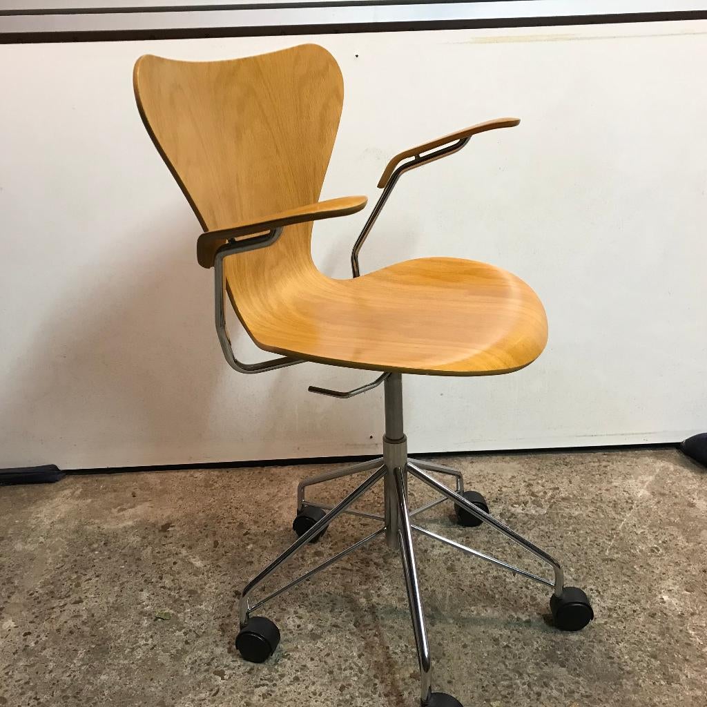 vintage Fritz Hansen vlinder stoel 3117 bureaustoel retro, Gebruikt, Zwart, Ophalen of Verzenden, Nvt