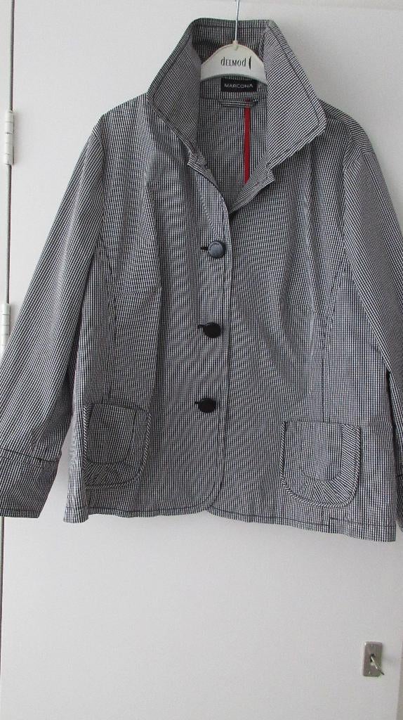 Marcona jasje zwart/wit maat 46., Zwart, Maat 46/48 (XL) of groter, Ophalen of Verzenden, Zo goed als nieuw