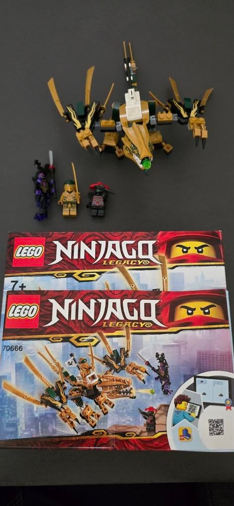 Lego Ninjago Legacy 70666 Gouden Draak, Ophalen of Verzenden, Zo goed als nieuw, Complete set, Lego