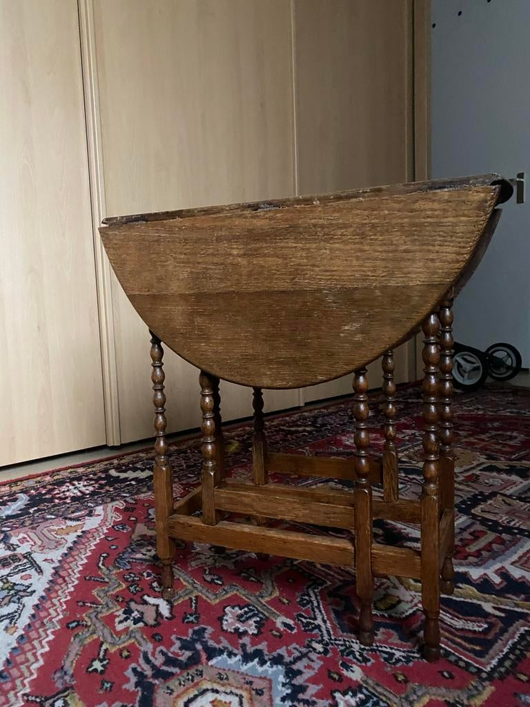 Antieke eikenhouten gateleg tafel, inklapbaar, Ophalen of Verzenden