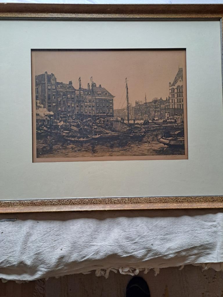 Ets/litho Jan Sirks Rotterdam, Ophalen of Verzenden