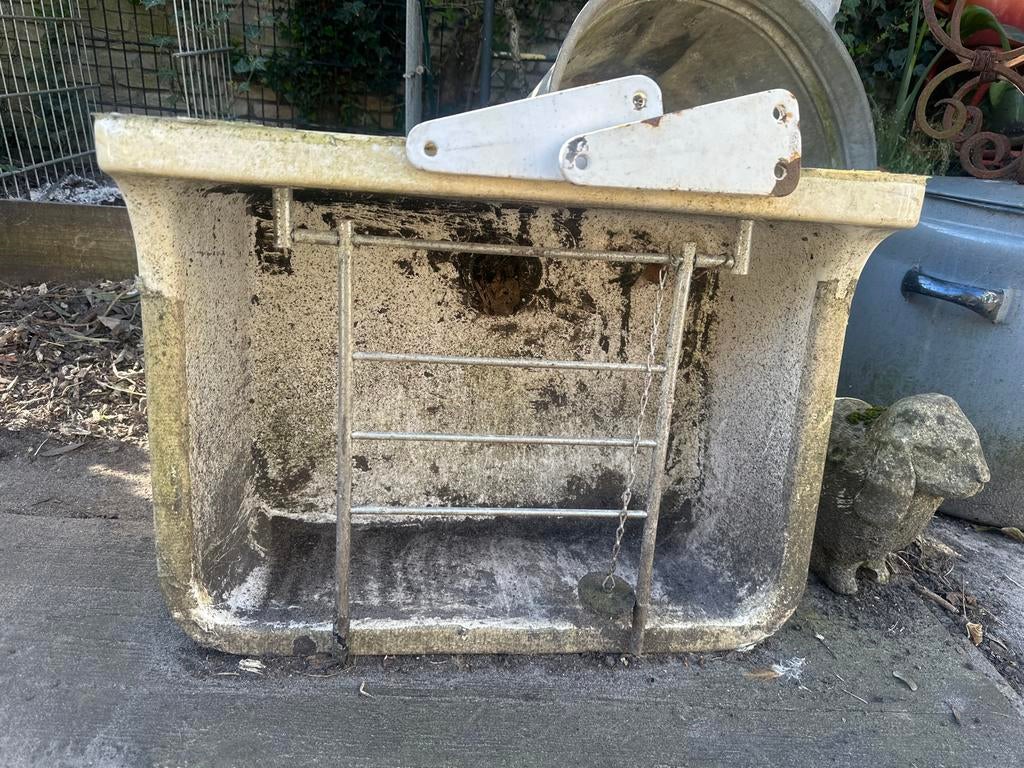 Oude vintage porseleinen wasbak (oude bouwmaterialen), Antiek en Kunst, Ophalen of Verzenden