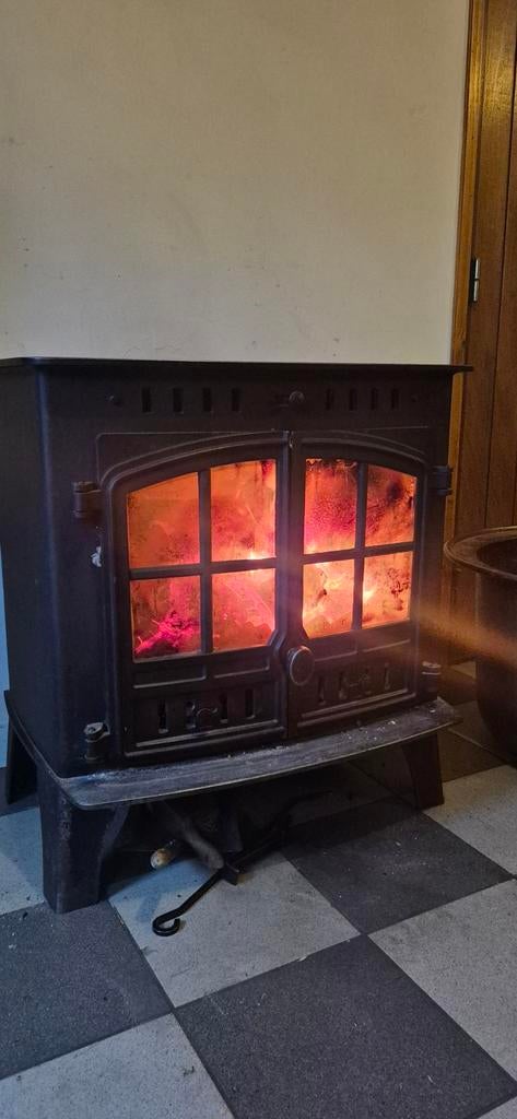 Houtkachel op CV aansluiting.  Merk Hunter., Ophalen, Gebruikt, Hout, Houtkachel