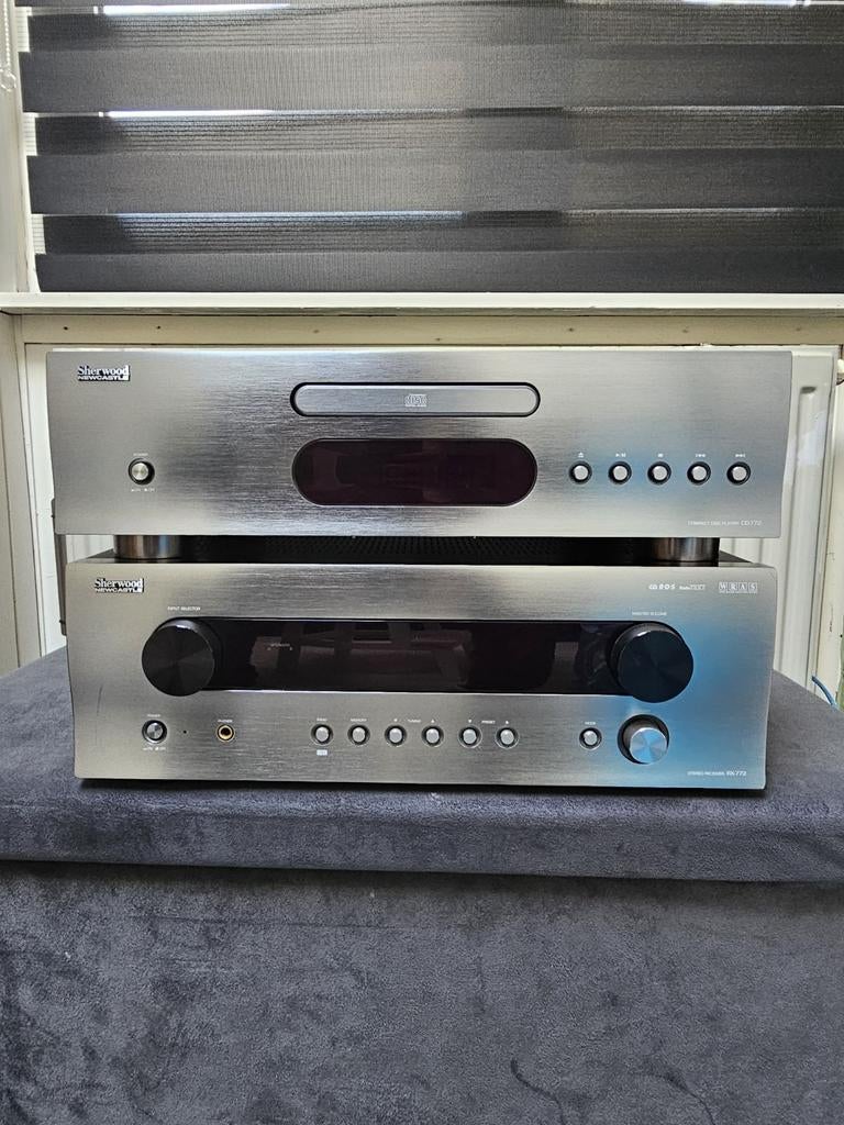 Sherwood RX-772 Stereo Receiver met CD-speler en accessoires, Audio, Tv en Foto, Ophalen, Gebruikt
