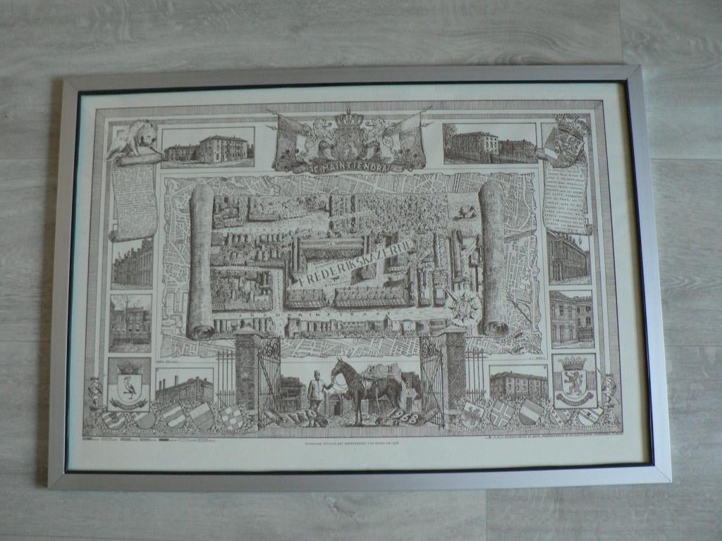 Historische pentekeningen oude Frederikskazerne Den Haag, Ophalen of Verzenden