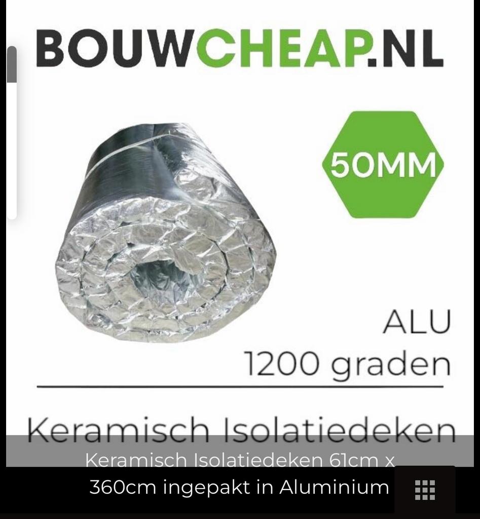 Isolatie brandwerende 5 cm dikte geschikt voor binnenwanden