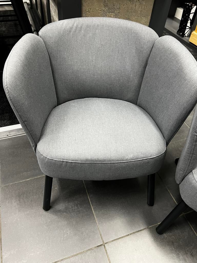 2 x Fauteuil Grijs NIEUW, Ophalen, Nieuw, 75 tot 100 cm, Stof