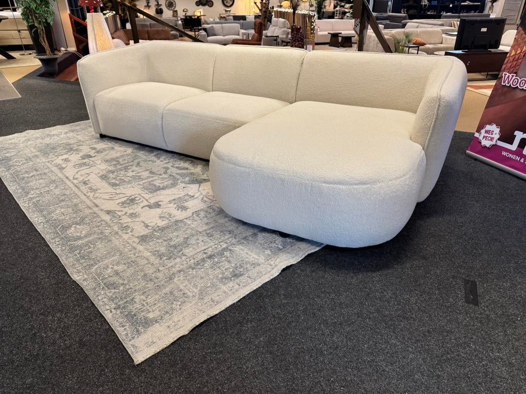 Hoekbank Cleo Teddy stof 275x150 Direct/Leverbaar E-7021, 250 tot 300 cm, Hoekbank, Nieuw, Ophalen of Verzenden