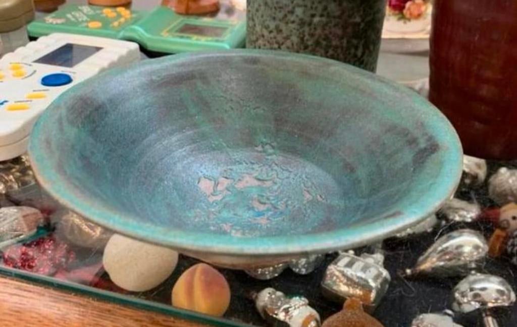 Schaal kom mooie groene Velsen Mobach ? Kom ca.1960., Ophalen of Verzenden