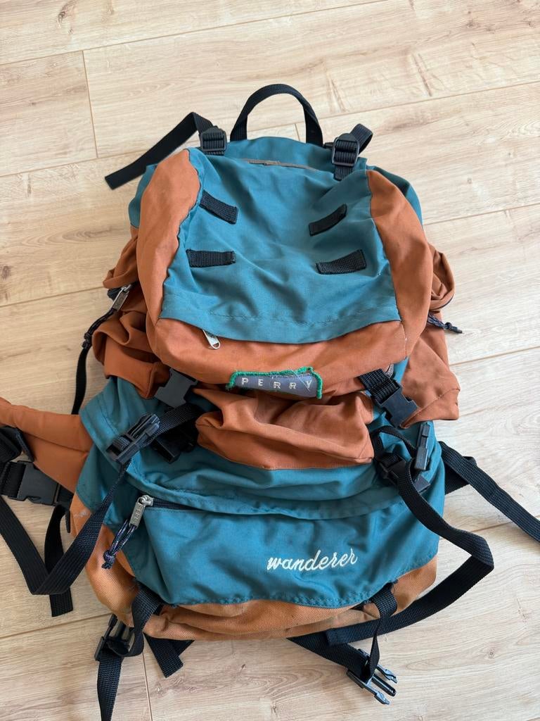 Perry Sport backpack, Sieraden, Tassen en Uiterlijk, Tassen | Reistassen en Weekendtassen, Gebruikt, Groen, 40 tot 60 cm, 20 tot 30 cm