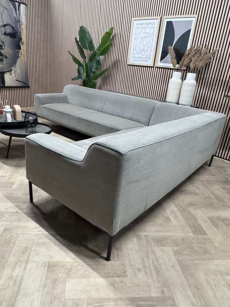 Bert Plantagie Design Hoekbank Ryke - Grijs - 297 x 230, 250 tot 300 cm, -, -, Hoekbank