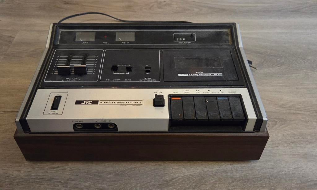 JVC CD-1655 Stereo Cassettedeck - Vintage, Ophalen, Enkel, JVC, Tiptoetsen