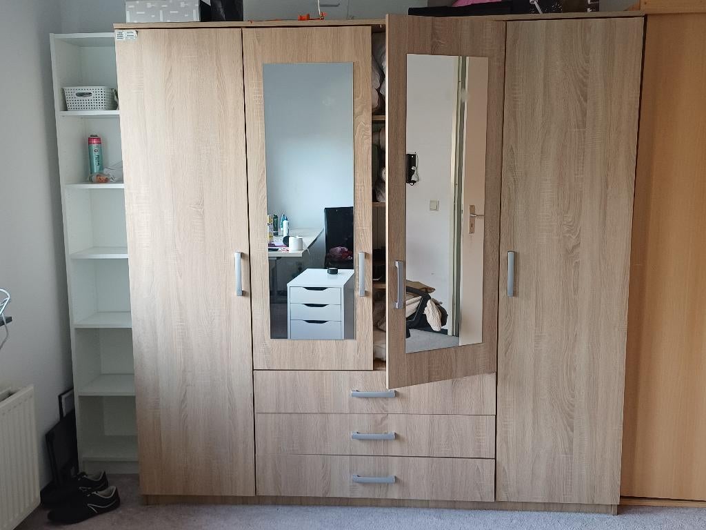 Kledingkast, Huis en Inrichting, Kasten | Kledingkasten, Ophalen, Gebruikt, Met deur(en), 150 tot 200 cm