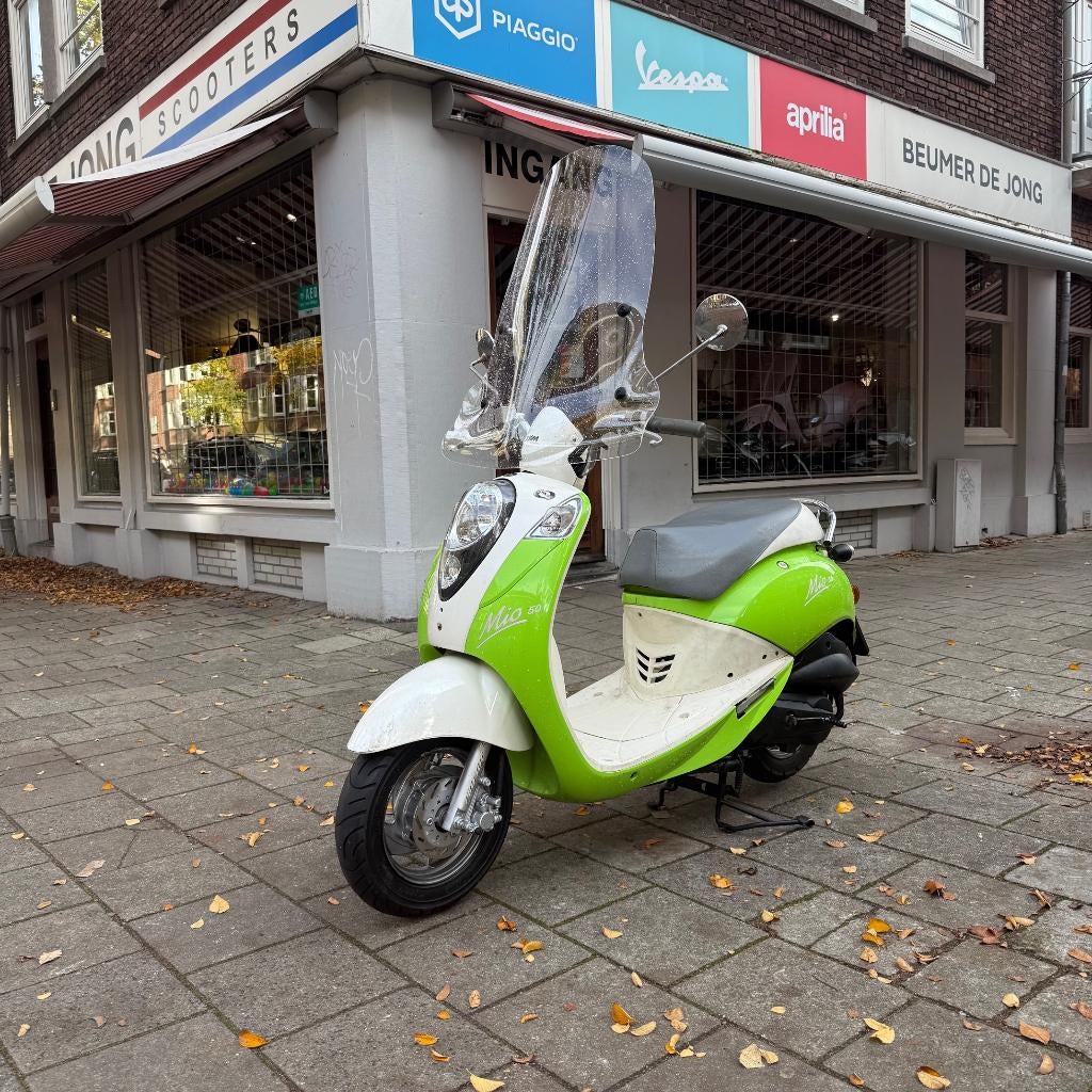 Sym Mio 50 Groen - 9/11/2009 - 8904 km - Windscherm hoog, Gebruikt, SYM, Sym, Ophalen of Verzenden