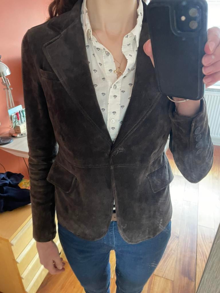 Suède jasje Josephine & Co maat S, Kleding | Dames, Bruin, Ophalen of Verzenden, Zo goed als nieuw, Jasje