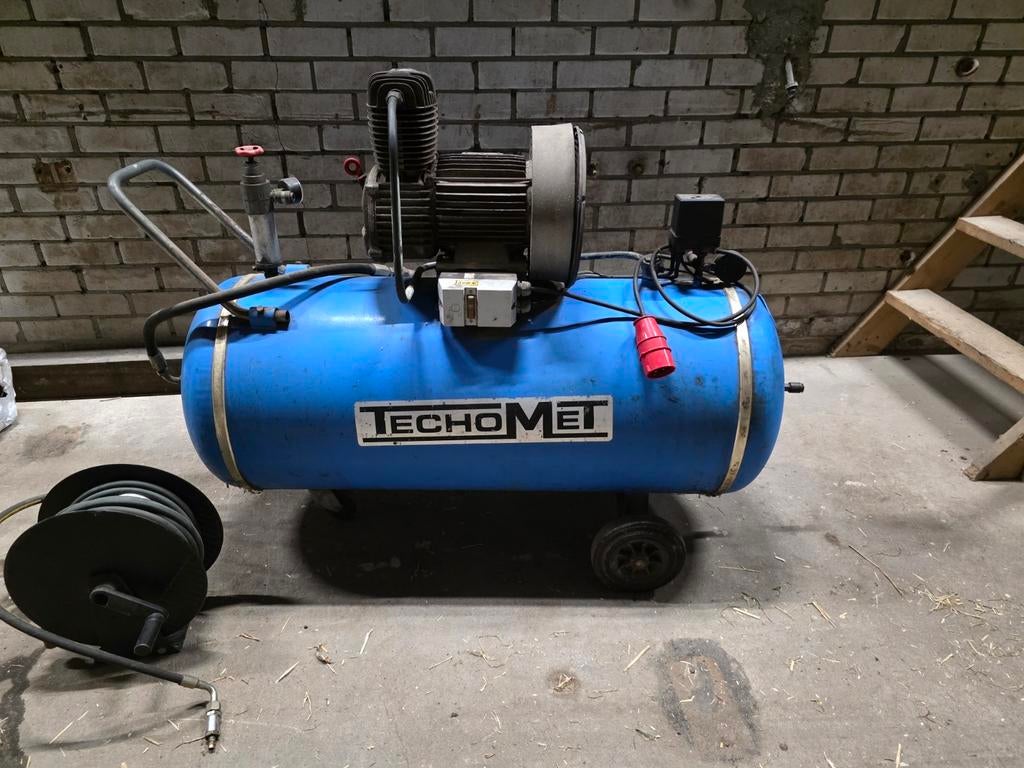 Techomet MK340 Compressor, 100 liter of meer, Ophalen, Gebruikt, Mobiel