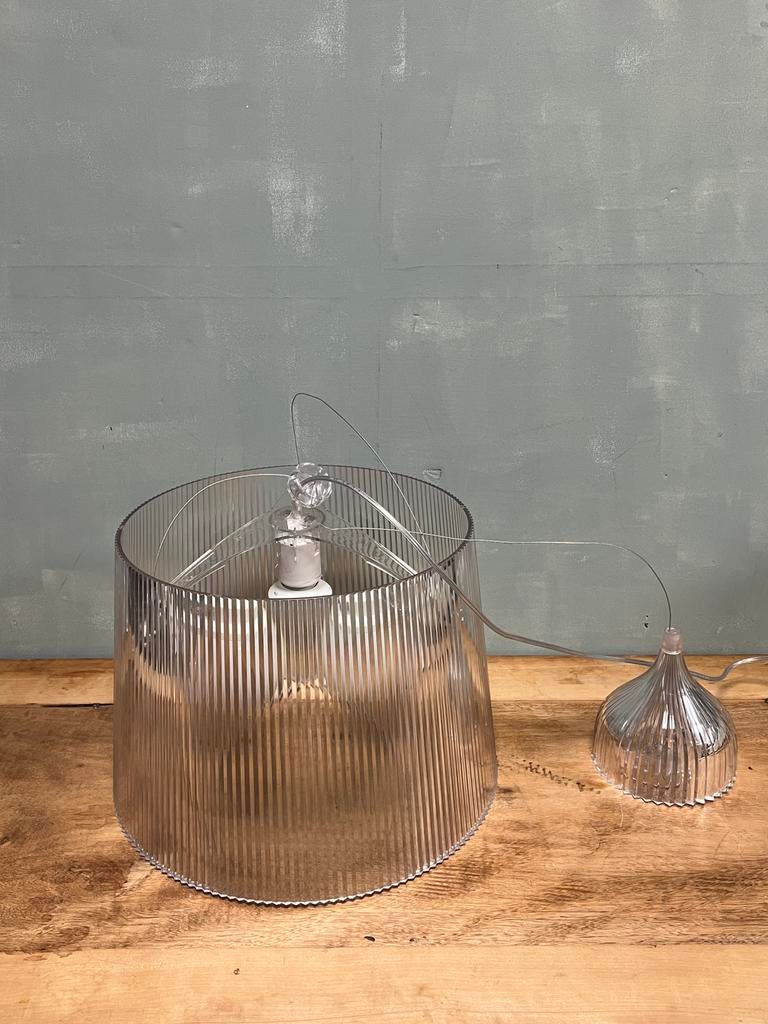 Vintage hanglamp Kartell Gé transparant, Huis en Inrichting, Lampen | Hanglampen, Gebruikt, Minder dan 50 cm, Ophalen of Verzenden