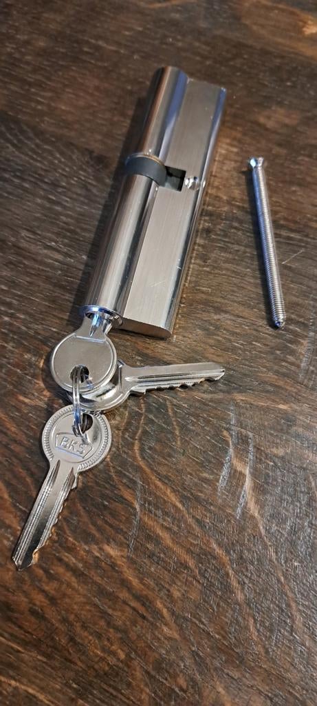 Nieuw 1 of 2 BKS profielcilinderslot met 3 sleutels, Ophalen of Verzenden, Nieuw, Rvs, Slot
