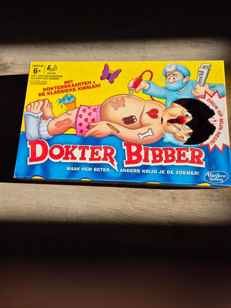 Dokter Bibber - Hasbro, Ophalen of Verzenden, Zo goed als nieuw, Een of twee spelers, Hasbro
