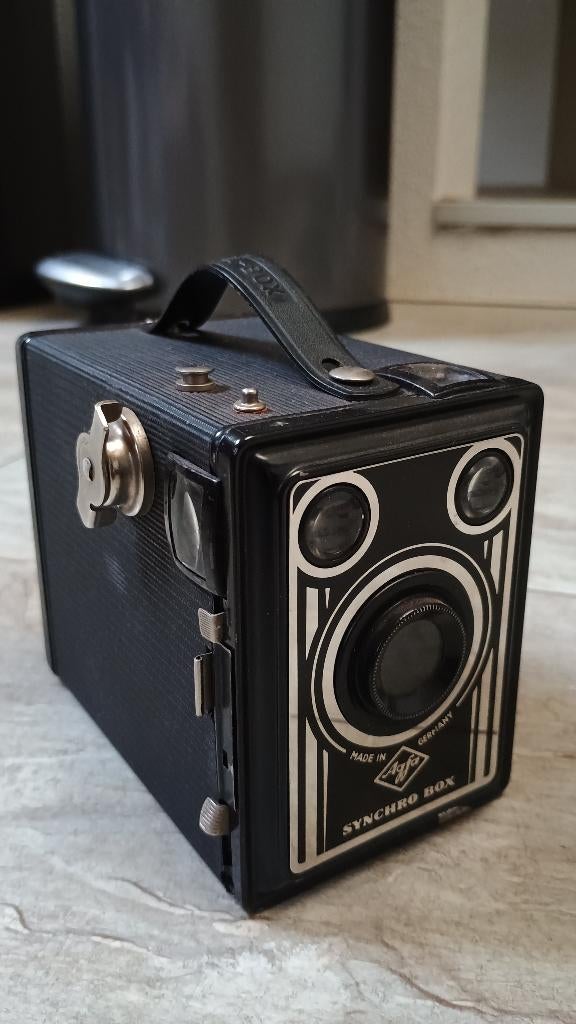 Vintage fototoestel AGFA Synchro Box (1945-1960), Audio, Tv en Foto, Fotocamera's Analoog, Ophalen of Verzenden, Gebruikt, Compact