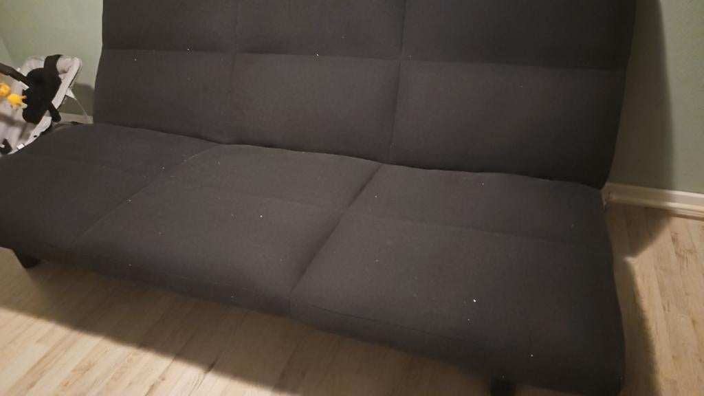 Zwarte slaapbank / Futon - Tweepersoons, Ophalen, Gebruikt, Zwart, Tweepersoons