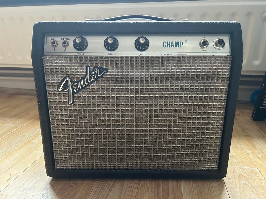 Fender Champ Silverface 1976, Muziek en Instrumenten, Ophalen, Gebruikt, Gitaar, Minder dan 50 watt