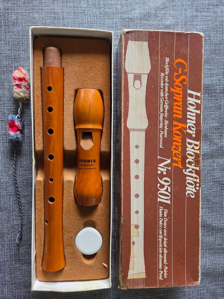 Blokfluit Hohner C-Sopran Konzert, Ophalen of Verzenden, Zo goed als nieuw, Sopraan of Sopranino, Met koffer, hoes of etui