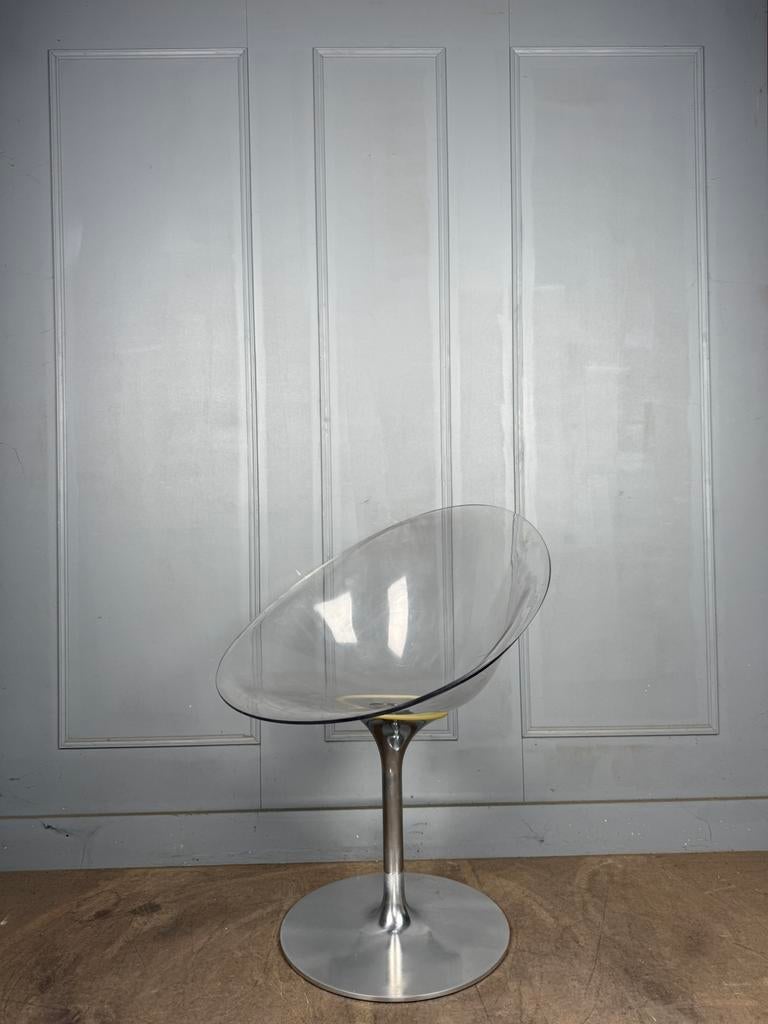 11 Kartell ERO|S| draaibare designstoelen rood/ transparant, Wit, Zo goed als nieuw, Nvt, Nvt