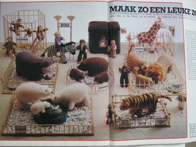 Breipatroon  Dieren ijsbeer - Aap - Giraf - Beer nr  4999, Verzenden, Nieuw, Breien, Patroon of Boek