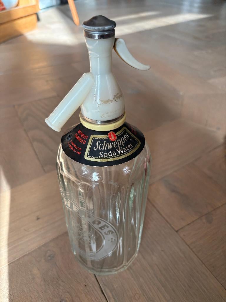 Schweppes spuitwaterfles, Antiek en Kunst, Ophalen of Verzenden