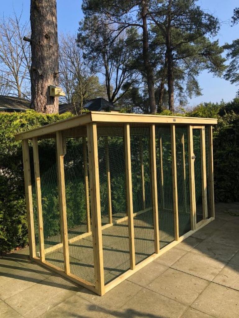 KATTENREN OP MAAT - 🪚🔨🪛van hout en sterk gaas  🐈‍⬛, Ophalen, Nieuw