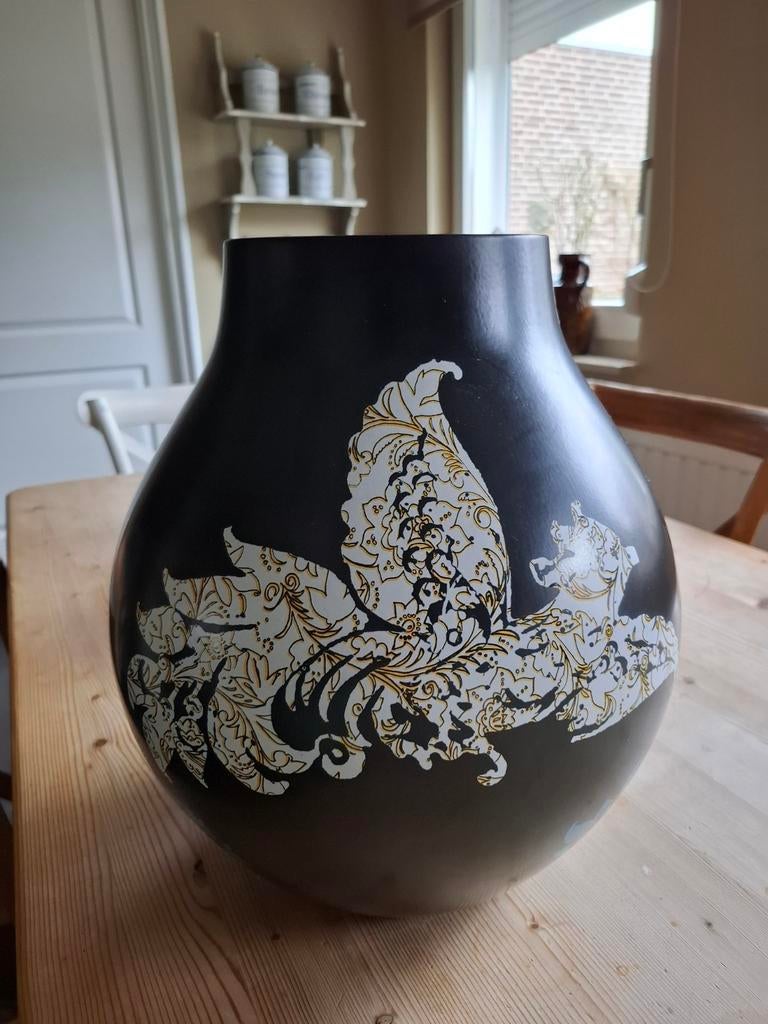 Hella Jongerius design vaas voor Ikea, 2005, Gebruikt, Zwart, Aardewerk of Porselein, Ophalen of Verzenden