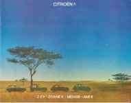 Citroen 2CV e/o Dyane, Ami, Mehari brochure/auto folder, Ophalen, Zo goed als nieuw, Citroën