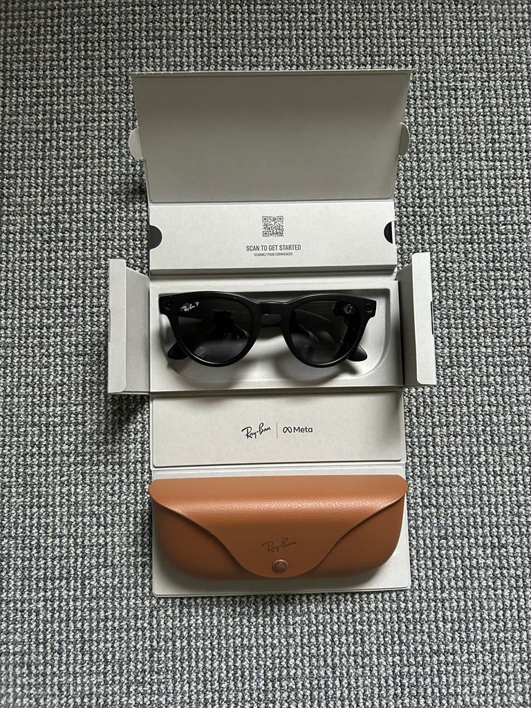 Meta Ray-Ban Headliner - TE HUUR, Zonnebril, Zwart, Nieuw, Ophalen of Verzenden