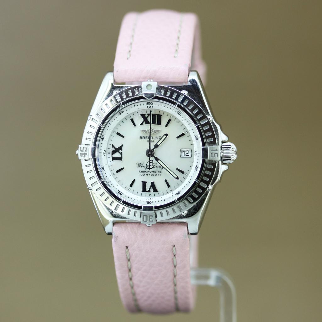 Breitling Lady Wings Staal Pink A67350, Overige merken, Staal, Polshorloge, Ophalen of Verzenden