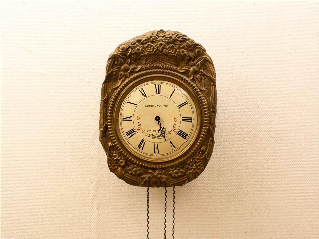 Louis JaQuine st etienne wandklok 37713, Ophalen of Verzenden, Gebruikt, Wandklok